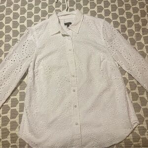 Talbots Women’s M petite white button down